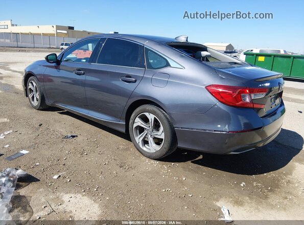 1HGCV1F44JA146235 2018 HONDA ACCORD Gray Trasero izquierdo