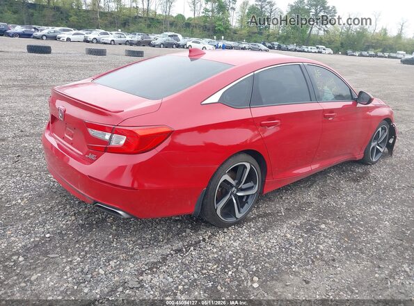 1HGCV1F44KA017753 2019 HONDA ACCORD Red უკანა მარჯვენა