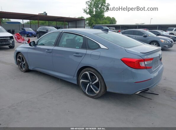 1HGCV1F44MA064493 2021 HONDA ACCORD Light Blue Հետևի ձախ