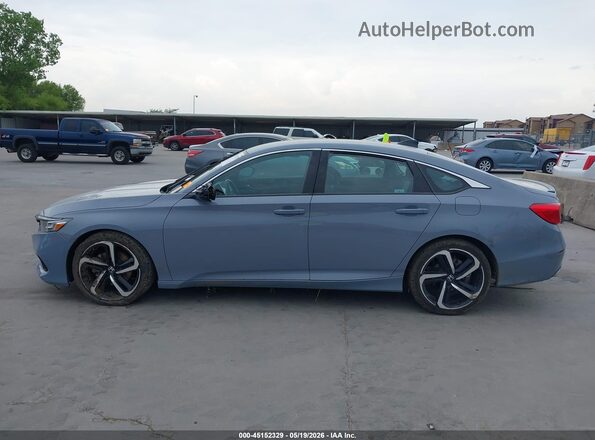 1HGCV1F44MA064493 2021 HONDA ACCORD Light Blue Սալոնի 360 աստիճան տեսք