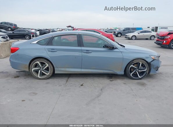 1HGCV1F44MA064493 2021 HONDA ACCORD Light Blue Սալոնի հետևի տեսք
