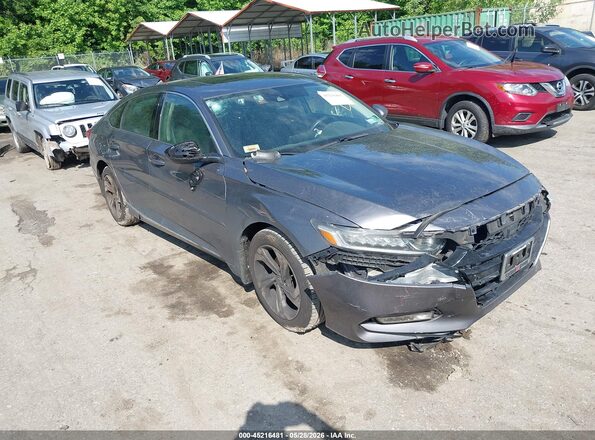 1HGCV1F45JA168633 2018 HONDA ACCORD Серый Вид спереди