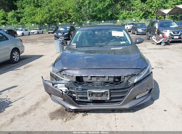 1HGCV1F45JA168633 2018 HONDA ACCORD Серый Вид задней части салона