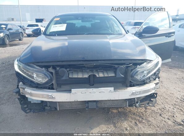 1HGCV1F45KA025943 2019 HONDA ACCORD Black წინა ხედი