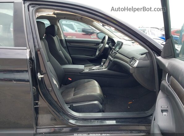 1HGCV1F45KA025943 2019 HONDA ACCORD Black წინა სალონის ხედი
