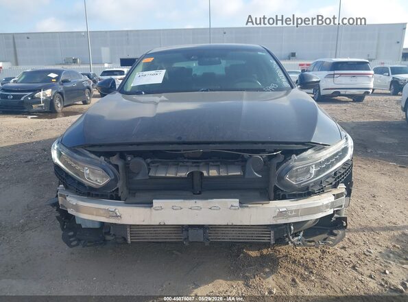 1HGCV1F45KA025943 2019 HONDA ACCORD Black უკანა სალონის ხედი