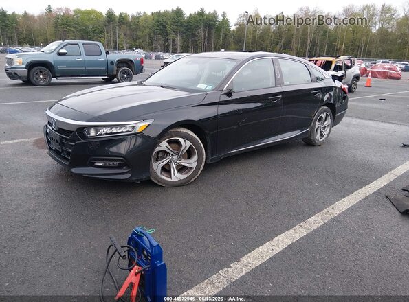 1HGCV1F45LA012465 2020 HONDA ACCORD Black წინა მარცხენა ხედი სამი მეოთხედიდან