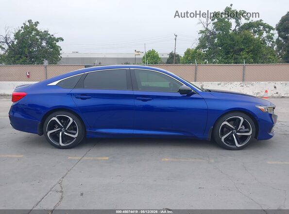 1HGCV1F45MA075289 2021 HONDA ACCORD Синий 