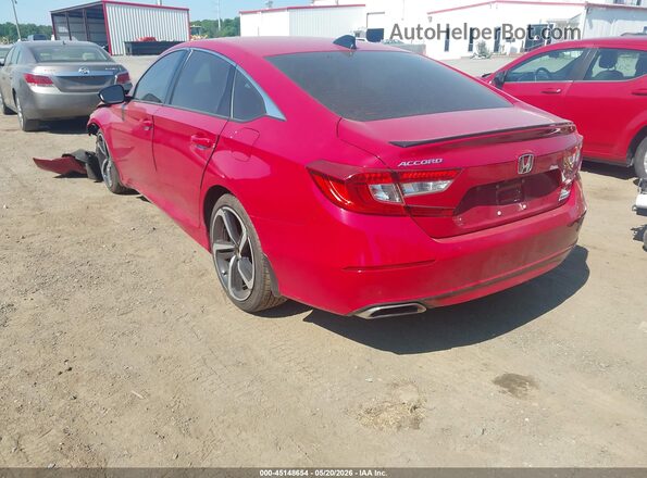1HGCV1F45MA078709 2021 HONDA ACCORD Red Trasero izquierdo