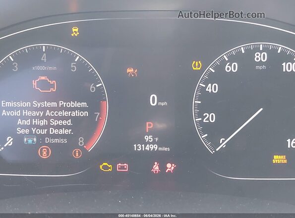 1HGCV1F45MA078709 2021 HONDA ACCORD Red Vista de los asientos traseros