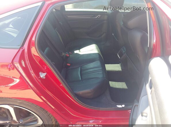 1HGCV1F45MA078709 2021 HONDA ACCORD Red Vista de la etiqueta del VIN