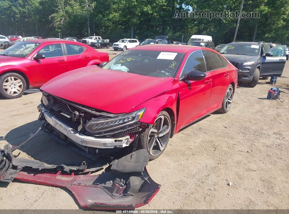 1HGCV1F45MA078709 2021 HONDA ACCORD Red Vista tres cuartos delantera izquierda