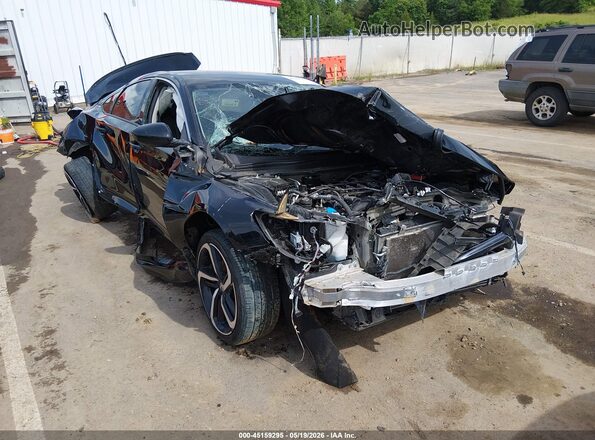1HGCV1F45NA115761 2022 HONDA ACCORD Black Դիմացի տեսք