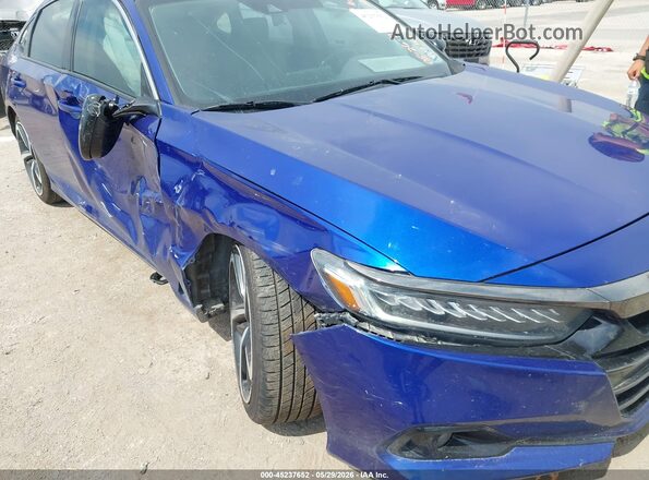 1HGCV1F46MA049865 2021 HONDA ACCORD Blue Widok z przodu
