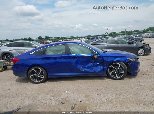 1HGCV1F46MA049865 2021 HONDA ACCORD Blue Widok wnętrza z tyłu
