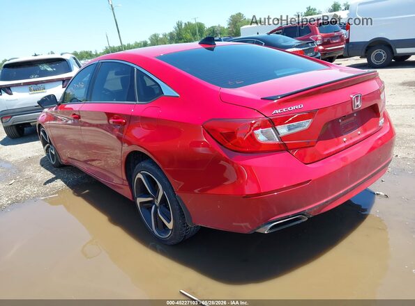 1HGCV1F46NA058874 2022 HONDA ACCORD Красный Задняя левая четверть