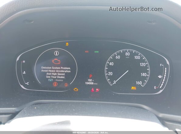 1HGCV1F47LA004898 2020 HONDA ACCORD Белый Вид задних сидений
