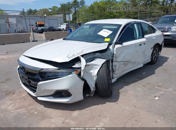 1HGCV1F47MA023744 2021 HONDA ACCORD Белый Передняя левая четверть