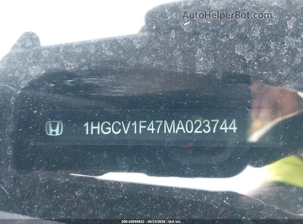 1HGCV1F47MA023744 2021 HONDA ACCORD Белый 