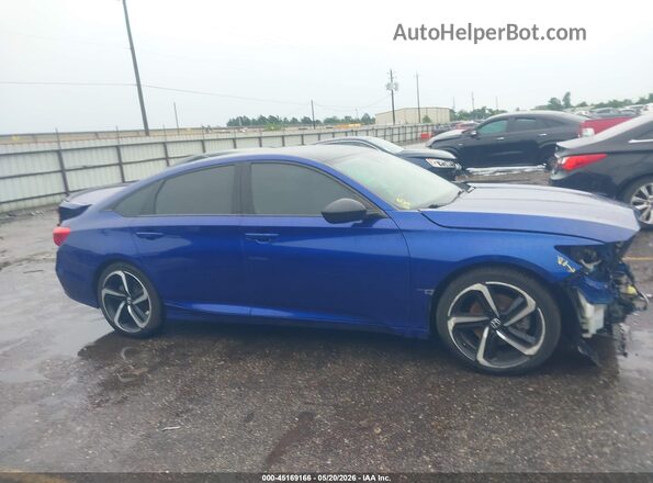 1HGCV1F48MA003986 2021 HONDA ACCORD Blue Սալոնի հետևի տեսք