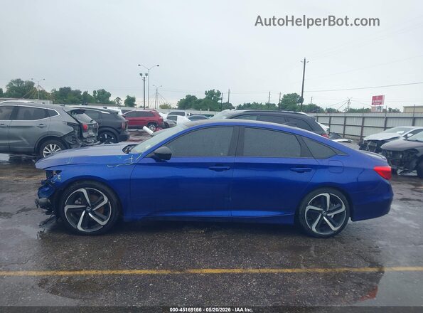 1HGCV1F48MA003986 2021 HONDA ACCORD Blue Սալոնի 360 աստիճան տեսք