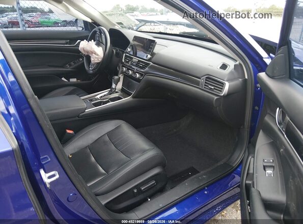 1HGCV1F48MA054789 2021 HONDA ACCORD Blue წინა სალონის ხედი