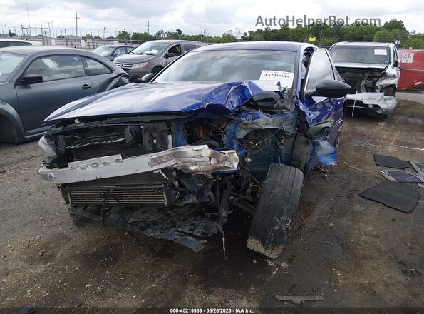 1HGCV1F48MA054789 2021 HONDA ACCORD Blue წინა მარცხენა ხედი სამი მეოთხედიდან