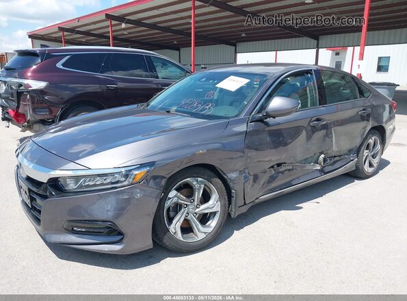 1HGCV1F49KA071016 2019 HONDA ACCORD Gray Առջևի ձախ երեք քառորդ տեսարան