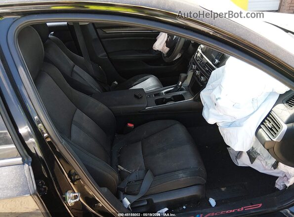 1HGCV1F49KA174985 2019 HONDA ACCORD Black Widok wnętrza z przodu