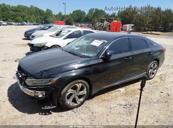 1HGCV1F49KA174985 2019 HONDA ACCORD Black Przód lewy