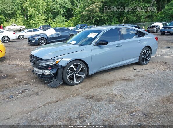 1HGCV1F49NA071814 2022 HONDA ACCORD Серый Передняя левая четверть