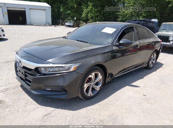1HGCV1F4XJA099213 2018 HONDA ACCORD Черный Передняя левая четверть