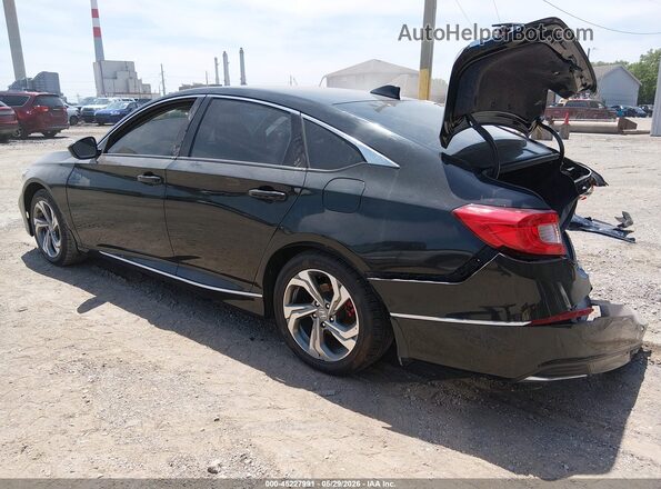 1HGCV1F4XJA099213 2018 HONDA ACCORD Черный Задняя левая четверть