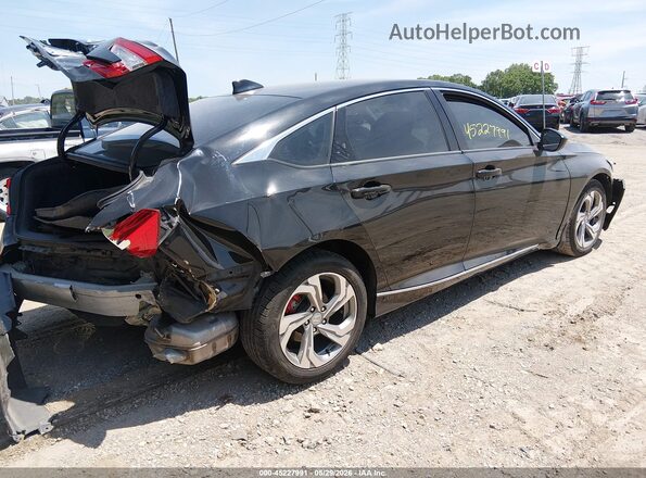 1HGCV1F4XJA099213 2018 HONDA ACCORD Черный Задняя правая четверть