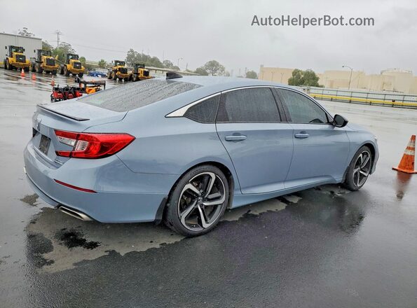 1HGCV1F4XMA114698 2021 HONDA ACCORD Blue უკანა მარჯვენა