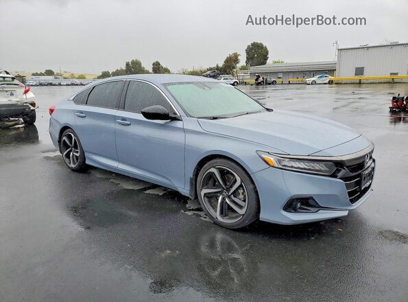 1HGCV1F4XMA114698 2021 HONDA ACCORD Blue წინა მარჯვენა
