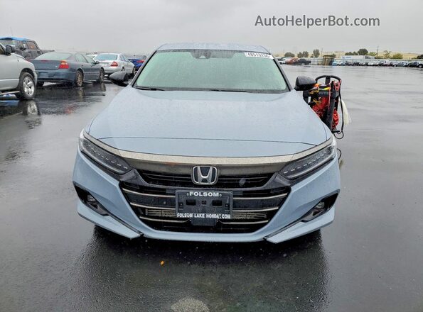 1HGCV1F4XMA114698 2021 HONDA ACCORD Blue წინა ხედი