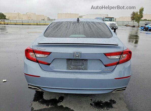 1HGCV1F4XMA114698 2021 HONDA ACCORD Blue უკანა ხედი
