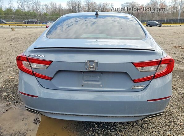 1HGCV1F4XNA071854 2022 HONDA ACCORD Blue Հետևի տեսք