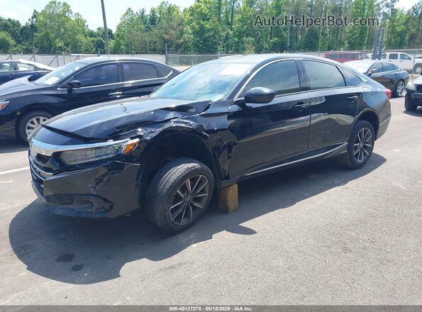 1HGCV1F50NA031405 2022 HONDA ACCORD Black Vista tres cuartos delantera izquierda