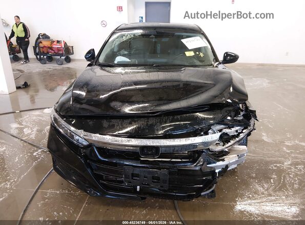 1HGCV1F51KA032882 2019 HONDA ACCORD Black Front view
