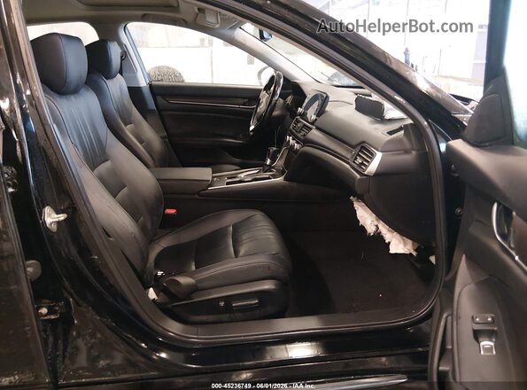 1HGCV1F51KA032882 2019 HONDA ACCORD Black Front interior view