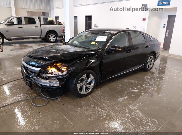 1HGCV1F51KA032882 2019 HONDA ACCORD Black Front left