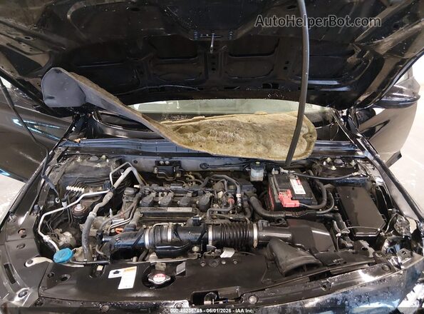 1HGCV1F51KA032882 2019 HONDA ACCORD Black Rear view