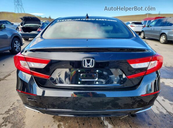 1HGCV1F52JA031819 2018 HONDA ACCORD Black Widok z tyłu