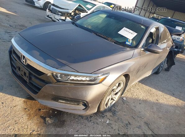 1HGCV1F52JA085170 2018 HONDA ACCORD Gray Передня ліва чверть