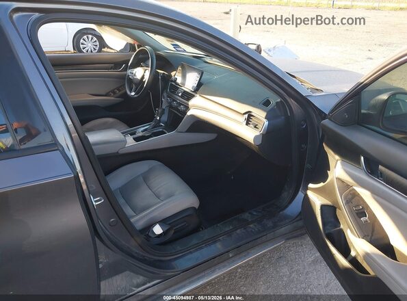 1HGCV1F52JA085170 2018 HONDA ACCORD Gray Вид салону спереду