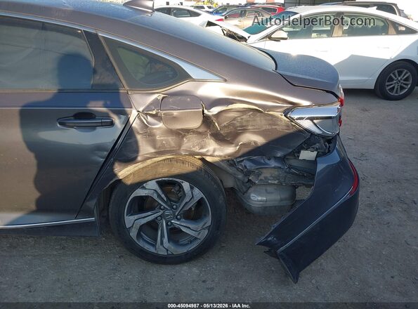 1HGCV1F52JA085170 2018 HONDA ACCORD Gray Вид спереду
