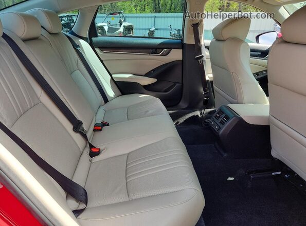 1HGCV1F52MA061455 2021 HONDA ACCORD Red Rear seats view