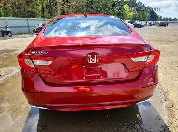 1HGCV1F52MA061455 2021 HONDA ACCORD Red Rear view